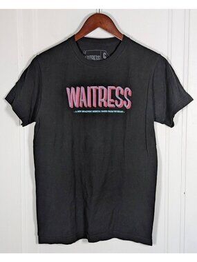 Creative Goods WAITRESS Broadway Musical Play Black Shirt Size Small Unisex Tee